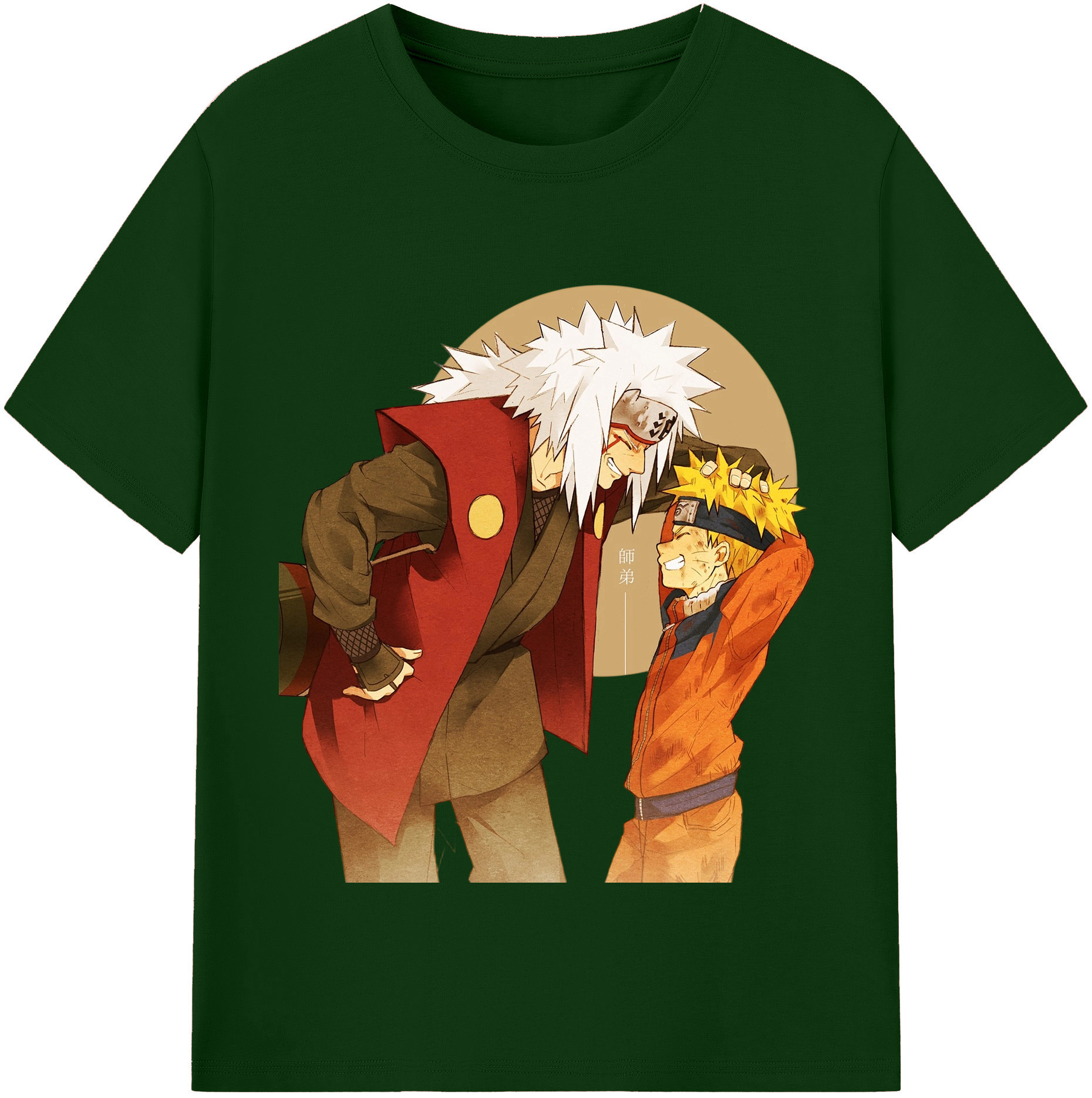 （画像用） NARUTO -ナルト- 自来也（じらいや） Jiraiya 綿100％半袖Tシャツ（フロントプリント）